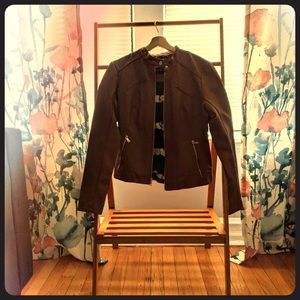 Guess medium brown vegan faux leather jacket